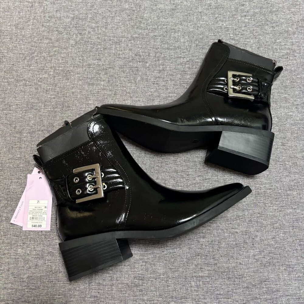 Wild Fable Giovanna Buckle Ankle Boots Memory Foam Insole, Size 7.5